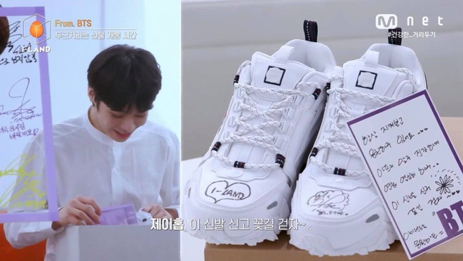 Thí sinh Việt Nam lọt top 12 I-LAND, may mắn sở hữu đôi giày có chữ ký tay của j-hope (BTS) - Ảnh 6.