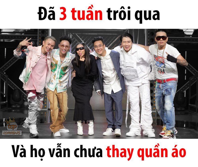 Dàn sao Rap Việt hội tụ đầy đủ trong 1 khung hình, netizen phản ứng: Hú hồn họ chịu thay đồ rồi! - Ảnh 3.