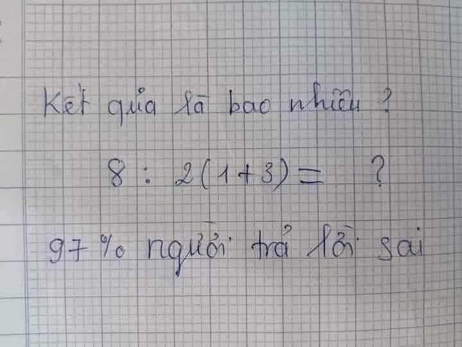 Bài Toán tiểu học dễ như ăn kẹo khiến 97% người trả lời sai, đáp án giải thích nào cũng hết sức thuyết phục! - Ảnh 1.
