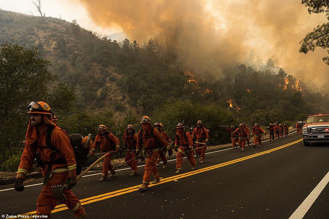 California hóa Hỏa Diệm Sơn vì cháy rừng, dân liều mình lái xe lao qua biển lửa - Ảnh 12.