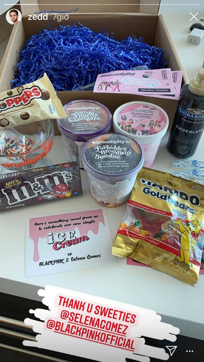 BLACKPINK và Selena Gomez PR &quot;cực mạnh&quot; cho Ice Cream: Tặng set quà toàn kem và kẹo siêu ngọt ngào cho dàn sao US-UK! - Ảnh 5.