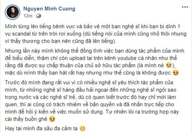 Trong 1 tháng, tác giả bản hit Hoa Nở Không Màu Nguyễn Minh Cường liên tục tố cáo người khác sử dụng tác phẩm trái phép, vấn đề bản quyền tiếp tục nóng - Ảnh 3.