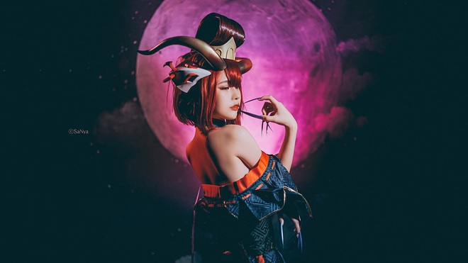 LMHT: Ngất ngây với bộ ảnh cosplay Evelynn Huyết Nguyệt đầy ma mị, sexy - Ảnh 5.