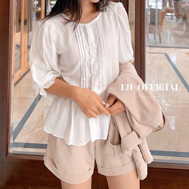 Áo blouse nhấn eo đã hack dáng còn mix được 5 kiểu khác nhau, bảo sao nàng nào cũng muốn sắm vài ba chiếc - Ảnh 9.