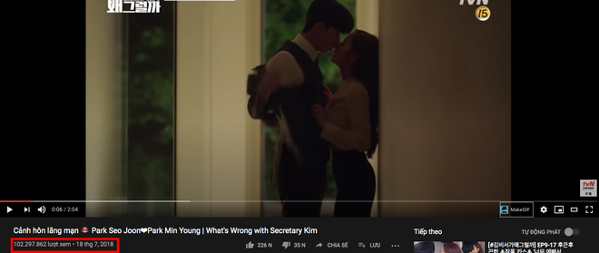 Cảnh n&oacute;ng cực gắt của Park Seo Joon ở Thư K&yacute; Kim Sao Thế? c&aacute;n mốc 100 triệu view sau hai năm l&ecirc;n kệ - Ảnh 1.