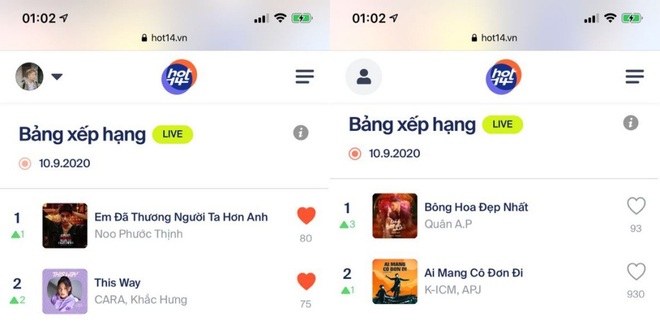 #1 HOT14 Realtime đối đầu cực gắt: Quân A.P mất ngôi vương vào tay Noo Phước Thịnh nhưng K-ICM lội ngược dòng mới bất ngờ - Ảnh 12.