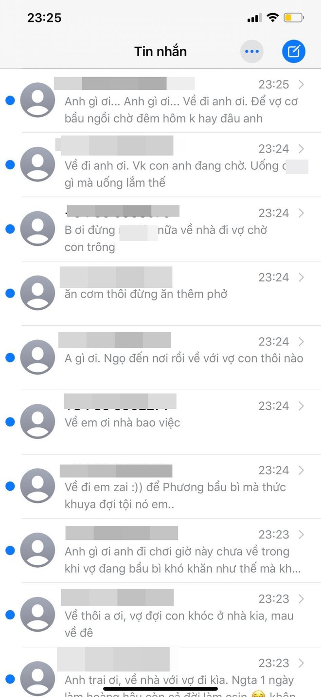 Vợ bầu &quot;cao tay&quot; nhờ dân mạng gọi chồng đang đi nhậu về nhà và cái kết hàng trăm tin nhắn dội đến khiến anh chồng đành phải buông chén - Ảnh 3.