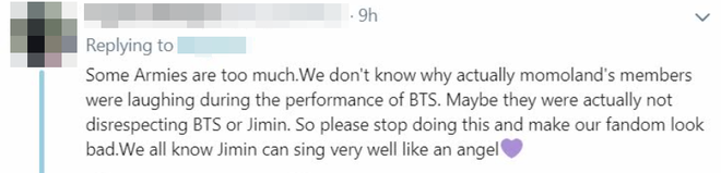 MOMOLAND từng gây tranh cãi vì không cúi chào BTS, cười cợt Jimin khi vỡ giọng, nhưng chính ARMY mới bị chỉ trích thậm tệ? - Ảnh 13.