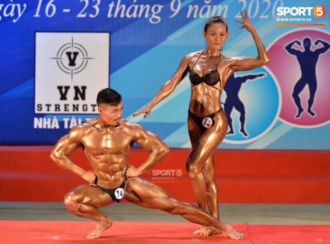 Hot TikToker Phan Bảo Long giành HCV thể hình đôi nam nữ quốc gia - Ảnh 2.