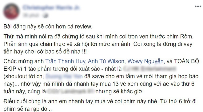 MXH bùng nổ vì RÒM: Bà con nô nức khen phim, không quên bắt bẻ trò luận đề chưa đúng bài! - Ảnh 8.