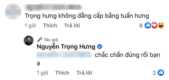 Bị nhận xét không đẳng cấp bằng Tuấn Hưng khi khoe ảnh selfie, Trọng Hưng tỉnh bơ đáp trả - Ảnh 2.