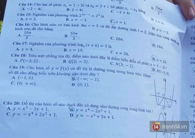 X&ocirc;n xao một c&acirc;u hỏi trong đề thi To&aacute;n tốt nghiệp c&oacute; dữ liệu chưa ch&iacute;nh x&aacute;c nhưng vẫn t&iacute;nh ra đ&aacute;p &aacute;n? - Ảnh 1.