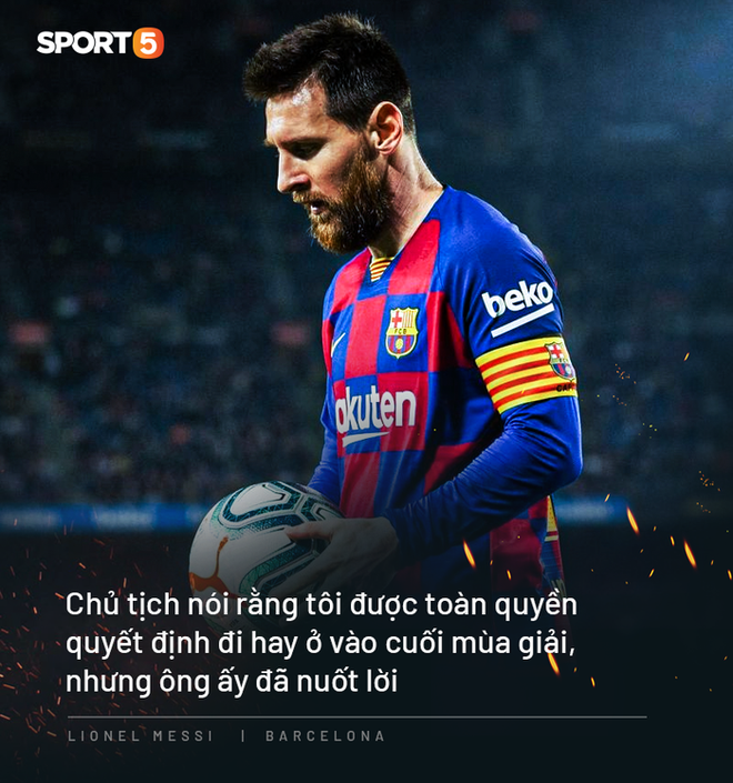 Photo quotes: 11 câu nói đắt giá nhất của Messi trong ngày anh dốc hết ruột gan vạch trần Chủ tịch Barca - Ảnh 1.