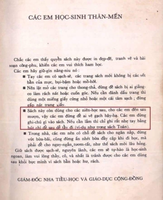 Trang sách cũ của 8X, 9X bỗng được share rần rần trên mạng, hóa ra nhờ câu nhắn siêu dễ thương từ nhà xuất bản - Ảnh 1.