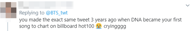 BTS h&uacute; h&eacute;t ầm ĩ khi biết Dynamite #1 Billboard Hot 100 tuần thứ 2, viết d&ograve;ng tweet l&agrave;m ARMY n&agrave;o cũng nghẹn ng&agrave;o - Ảnh 9.