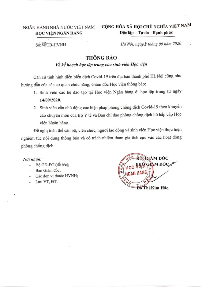 Cập nhật 9/9: Hàng loạt trường Đại học chốt thời gian cho sinh viên quay lại tập trung học trong tháng 9 - Ảnh 2.