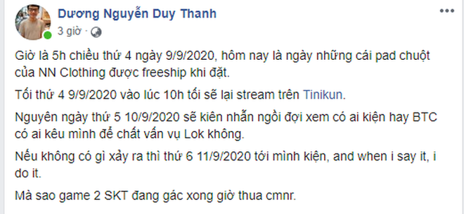 Không thể chờ đợi thêm, Tinikun khẳng định sẽ khởi kiện vì GAM Esports nợ lương - Ảnh 1.