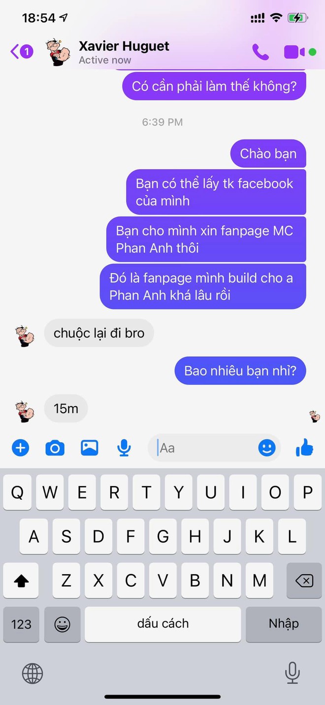 Fanpage MC Phan Anh tự dưng... mất hút, hacker báo giá tiền chuộc 15 triệu - Ảnh 1.