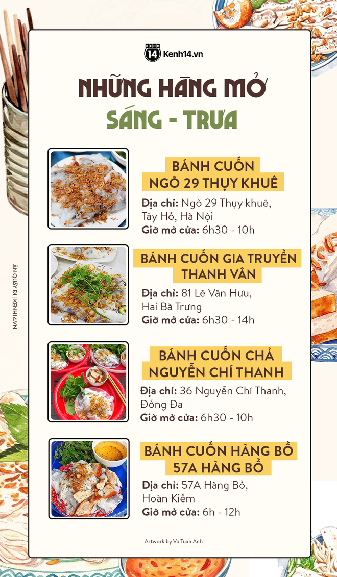 Nằm lòng “bản đồ bánh cuốn” chiếm lĩnh thủ đô đủ mọi khung giờ, thấy thèm là có thể đi ăn ngay - Ảnh 1.