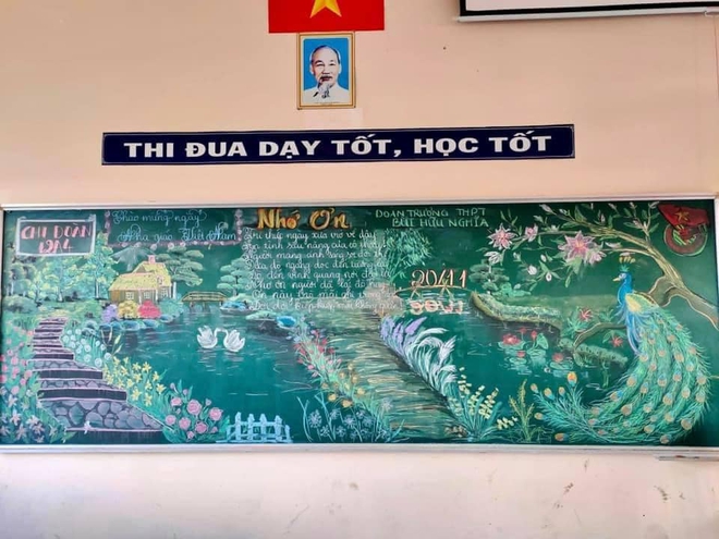 Học trò vẽ tranh: \