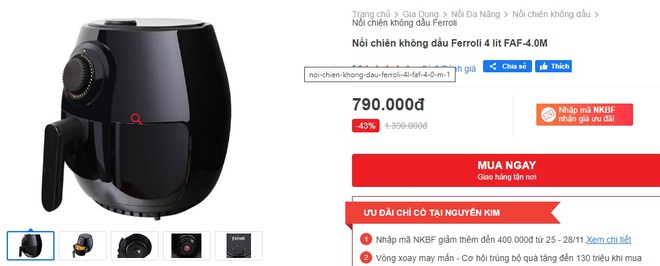 8 nồi chiên không dầu dưới 2 triệu, sale đến 60% chị em nên khuân về gấp - Ảnh 1.