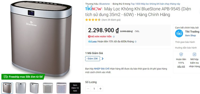 6 máy lọc không khí đang sale tới 70% tội gì không mua - Ảnh 5.