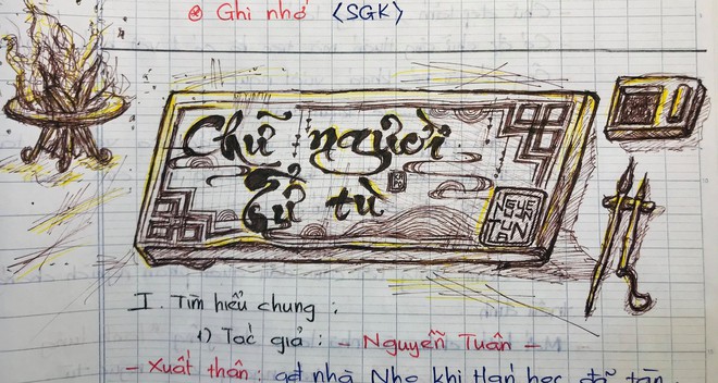 Nhan đề chán ngắt toàn chữ, nữ sinh liền hô biến thành tác phẩm nghệ thuật: Đẹp thế này không giỏi Văn mới lạ! - Ảnh 6.