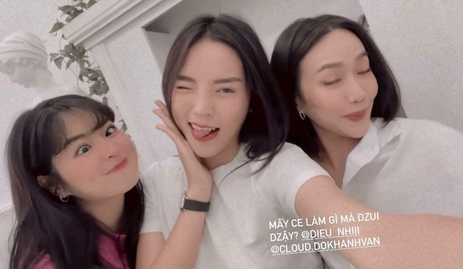 Khi Kỳ Duyên chặt chém hội chị em: Diệu Nhi độn giày kiễng chân còn chới với, ai dè Khánh Vân lọt thỏm ở giữa còn tội hơn! - Ảnh 4.