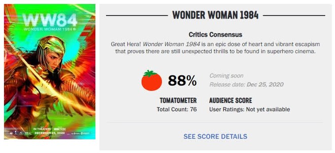 NÓNG: Các review quốc tế đầu tiên về Wonder Woman 1984 chấm điểm tươi rói, người khen hấp dẫn, kẻ lại chê nhạt nhòa - Ảnh 1.