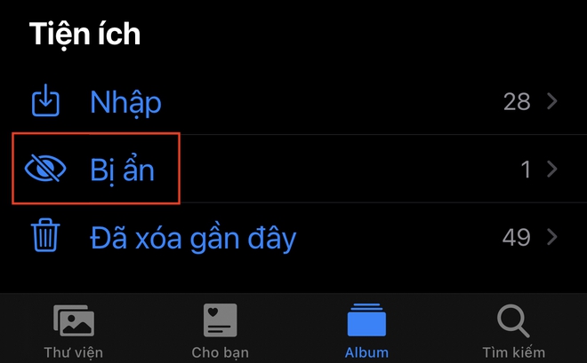 Mẹo giấu ảnh nóng, ảnh riêng tư rất đơn giản trên iPhone - Ảnh 2.