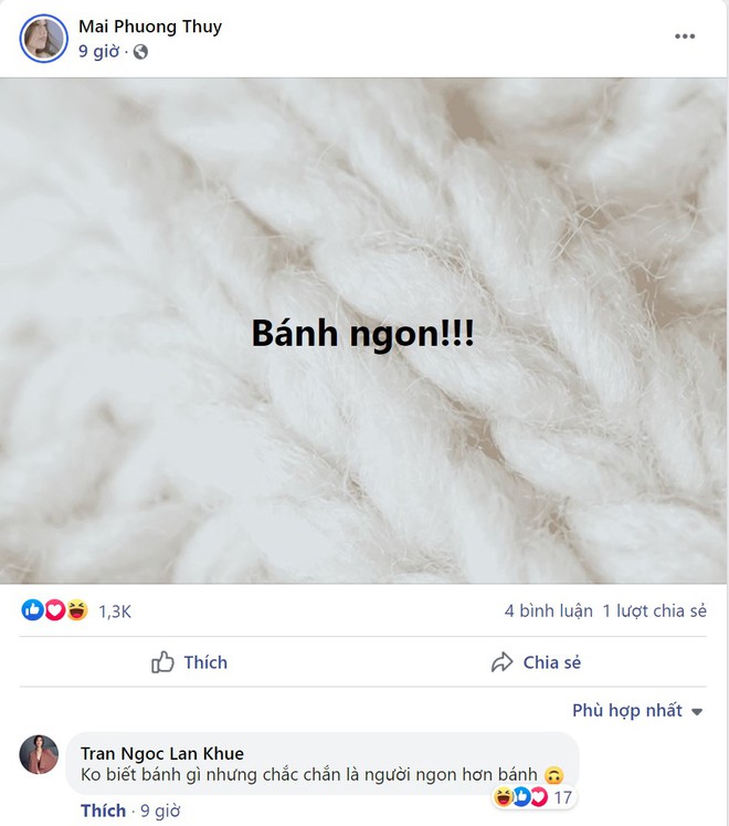 Mai Phương Thúy đăng vu vơ khen bánh ngon, ai ngờ Lan Khuê vào phát biểu 1 câu đậm chất mê gái - Ảnh 2.
