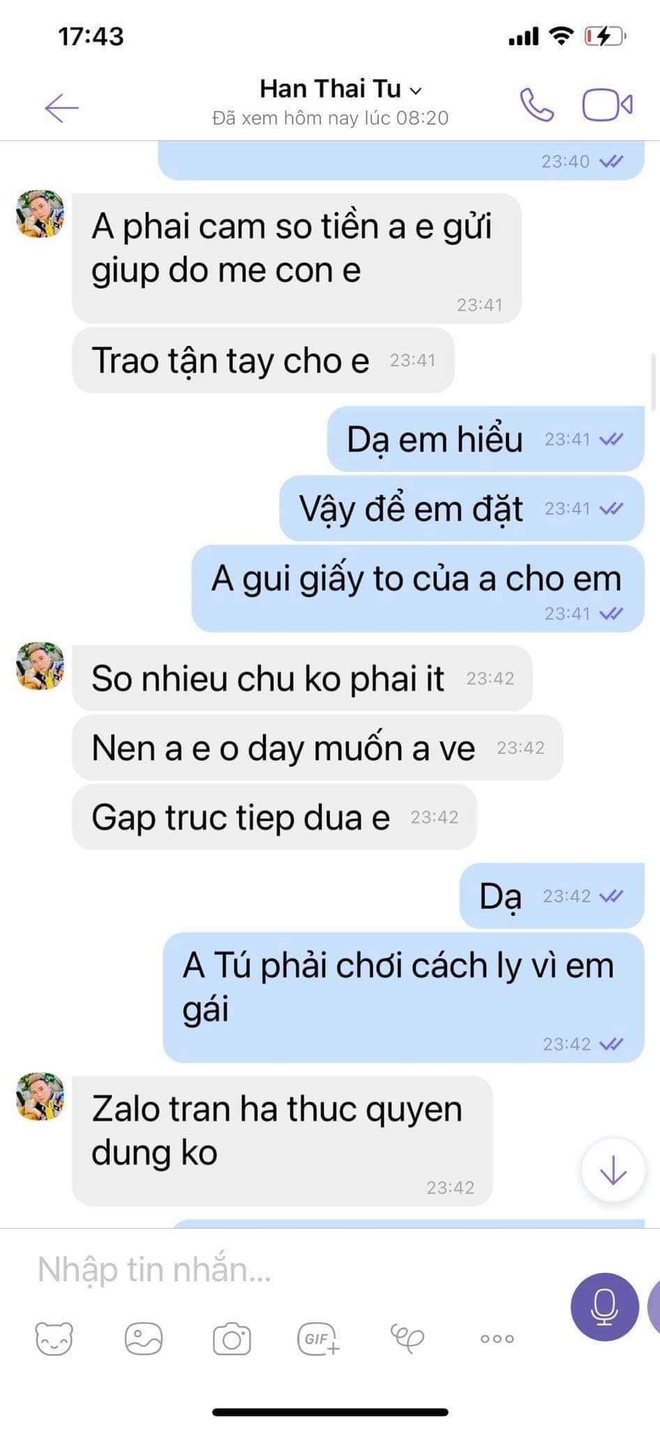 Phẫn nộ đến tột độ: Xuất hiện kẻ mạo danh Hàn Thái Tú lừa vợ Vân Quang Long 100 triệu để đưa tro cốt nam ca sĩ về Việt Nam - Ảnh 8.