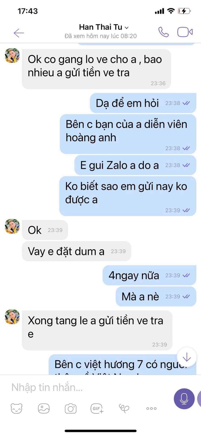 Phẫn nộ đến tột độ: Xuất hiện kẻ mạo danh Hàn Thái Tú lừa vợ Vân Quang Long 100 triệu để đưa tro cốt nam ca sĩ về Việt Nam - Ảnh 5.