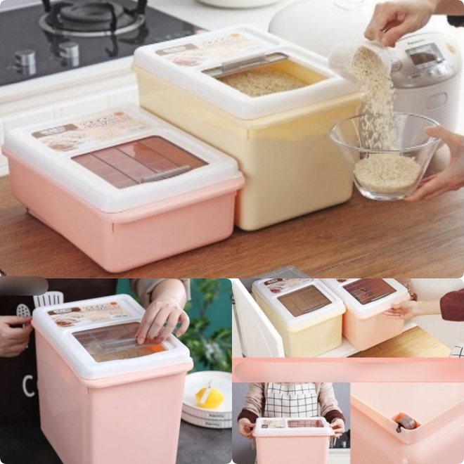 Đựng gạo cũng l&agrave; 1 nghệ thuật, cứ chọn th&ugrave;ng đựng xinh y&ecirc;u lại hiện đại thế n&agrave;y l&agrave; bếp &ldquo;l&ecirc;n đời&rdquo; ngay - Ảnh 11.