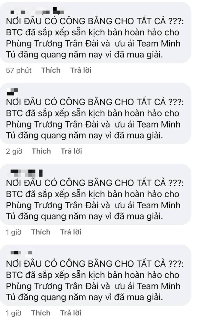 Fanpage Đại Sứ Hoàn Mỹ bị spam loạt bình luận tố học trò Minh Tú mua giải - Ảnh 3.