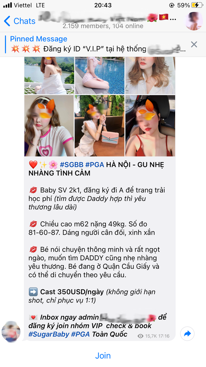 Telegram như một ổ tệ nạn: tràn lan hội nhóm tìm Sugar Baby, Sugar Daddy đến các động chào giá, share số trá hình! - Ảnh 6.