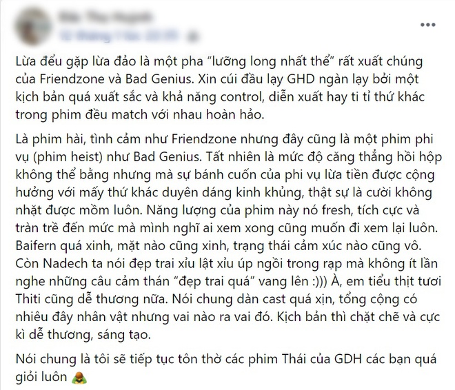 Netizen chấm điểm cao tuyệt đối cho Lừa Đểu Gặp Lừa Đảo của Baifern, bóc phốt phim khiến dân tình cười đau ruột - Ảnh 10.