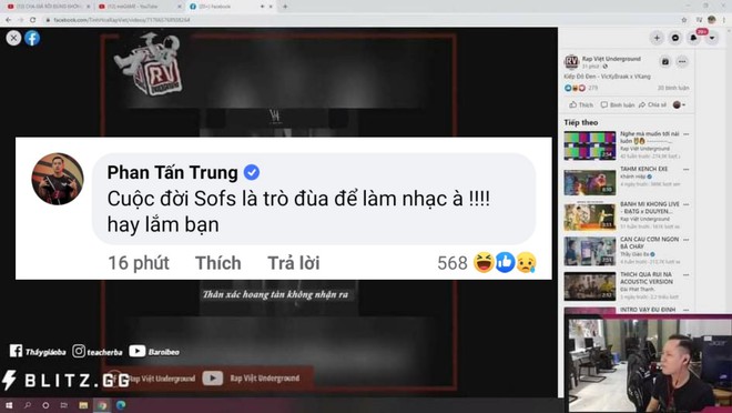 Cuộc đời đỏ đen của Tú Sena được tóm gọn trong một bản rap, Thầy Giáo Ba để lại bình luận gây bất ngờ! - Ảnh 3.