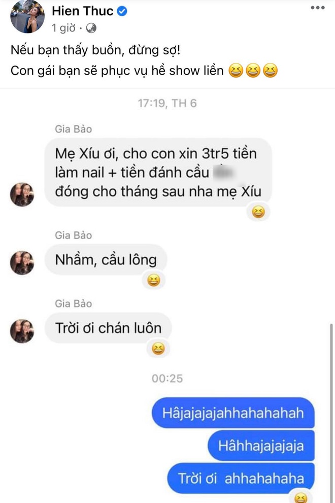Hiền Thục g&acirc;y tranh c&atilde;i khi c&ocirc;ng khai tin nhắn con g&aacute;i viết sai ch&iacute;nh tả th&agrave;nh từ tục tĩu tr&ecirc;n MXH - Ảnh 2.