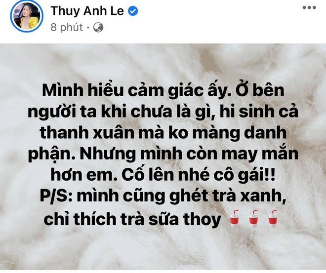 D&agrave;n sao Vbiz đồng loạt đăng status về &ldquo;tr&agrave; xanh&rdquo; sau drama T&ugrave;ng - Tr&acirc;m: Th&aacute;i Trinh gợi nhớ chuyện cũ, Tr&agrave; Ngọc bỗng bị tấn c&ocirc;ng - Ảnh 9.