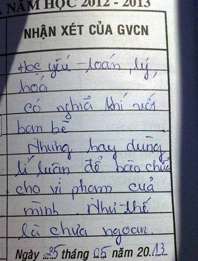 Cười xỉu vì loạt nhận xét bá đạo của thầy cô, đọc xong không biết là khen hay chê đây! - Ảnh 2.