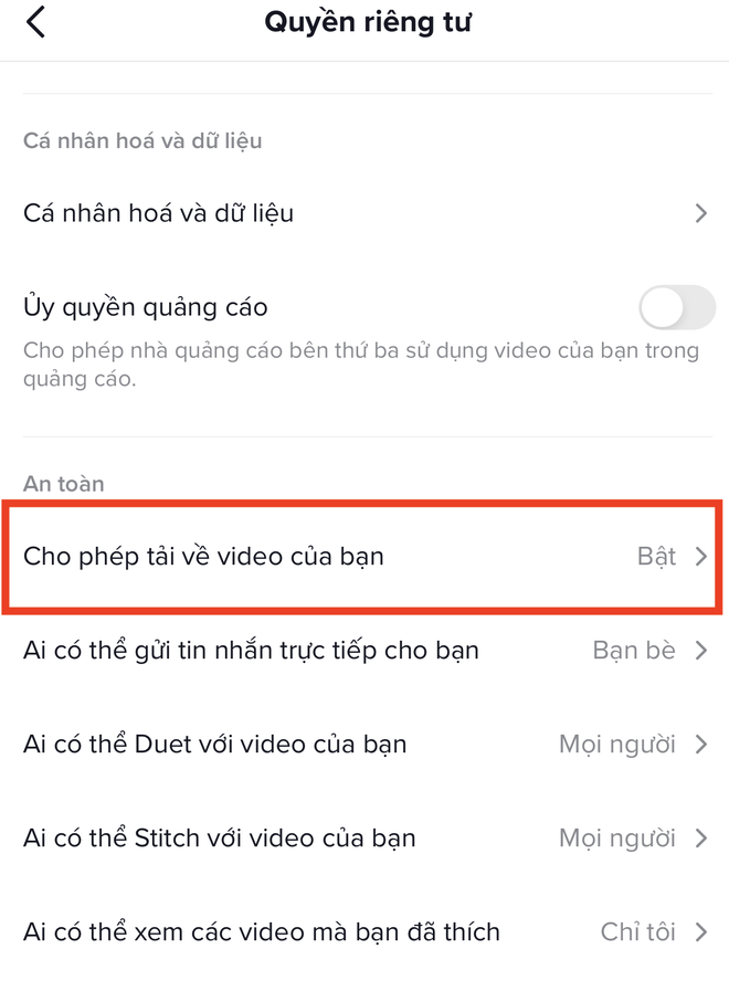 Đây là cách ngăn người khác tải về video trên TikTok của bạn - Ảnh 3.