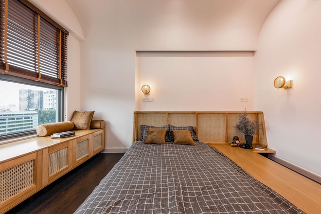 Căn hộ 3 phòng ngủ với 80% là gỗ tự nhiên, kết hợp phong cách Nhật lẫn Bắc Âu nhìn mê chữ ê kéo dài - Ảnh 9.