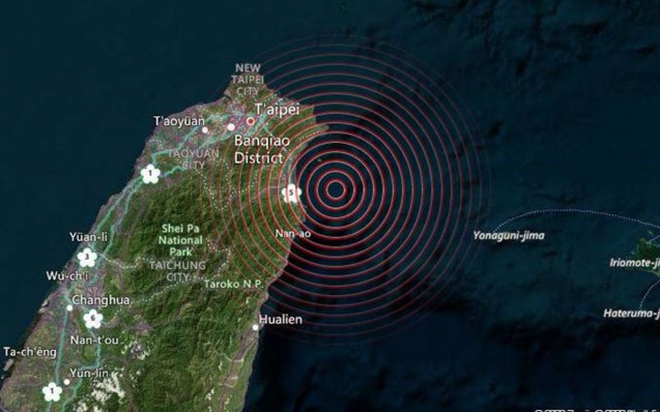 Động đất mạnh 5,7 độ richter tại Đài Loan (Trung Quốc) - Ảnh 1.