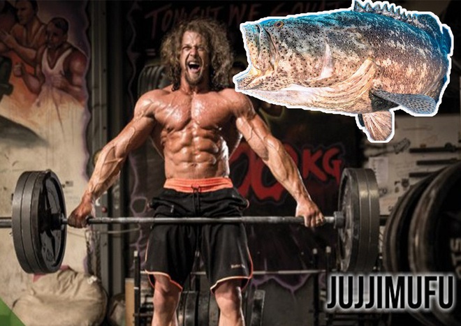 Gặp phải thủy qu&aacute;i, g&atilde; đi&ecirc;n l&agrave;ng gym cũng tuột mất cần c&acirc;u xuống biển - Ảnh 1.