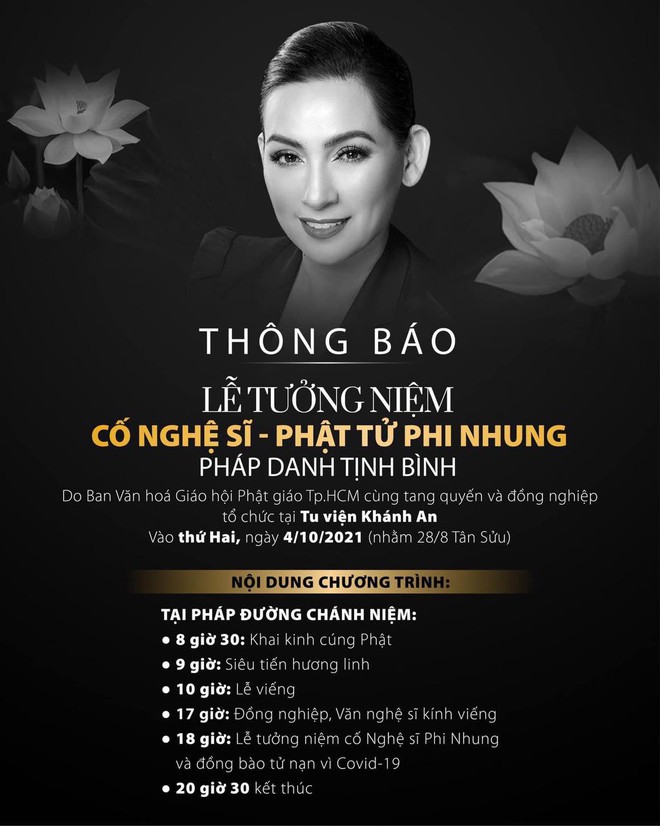 Thông tin chính thức về lễ tưởng niệm của ca sĩ Phi Nhung: Quy định rõ cấm chụp hình, livestream và phải tuân thủ nguyên tắc 5K - Ảnh 3.