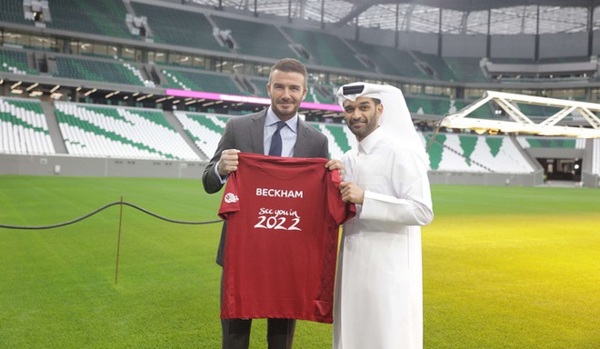 Nhận lời l&agrave;m đại sứ World Cup 2022, Beckham bỏ t&uacute;i khoản tiền lớn khủng khiếp - Ảnh 1.