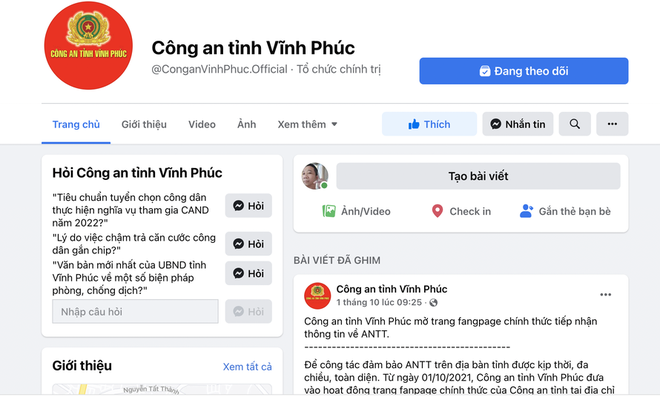 Xác định hacker tấn công fanpage của Công an tỉnh Vĩnh Phúc - Ảnh 1.