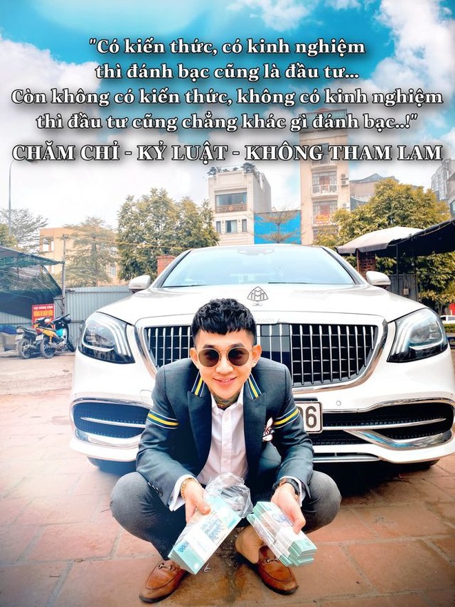 "Hoàng Tử Gió" từng tham gia sàn tài chính 4.0, thường xuyên khoe tiền bạc và xe cộ để "lùa gà" - Ảnh 4. "Hoàng Tử Gió" từng tham gia sàn tài chính 4.0, thường xuyên khoe tiền bạc và xe cộ để "lùa gà" - Ảnh 4.