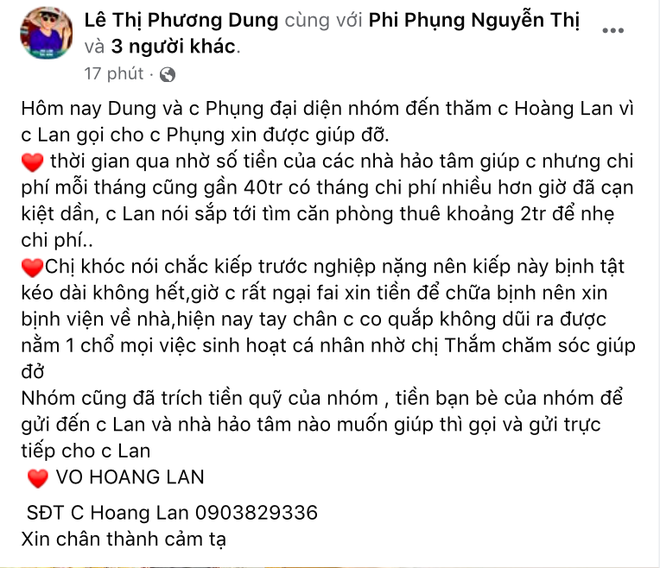 Chuyển biến bệnh tình đáng lo của NS Hoàng Lan: Tay chân co quắp, nằm liệt giường, đã xin bệnh viện về nhà! - Ảnh 3.